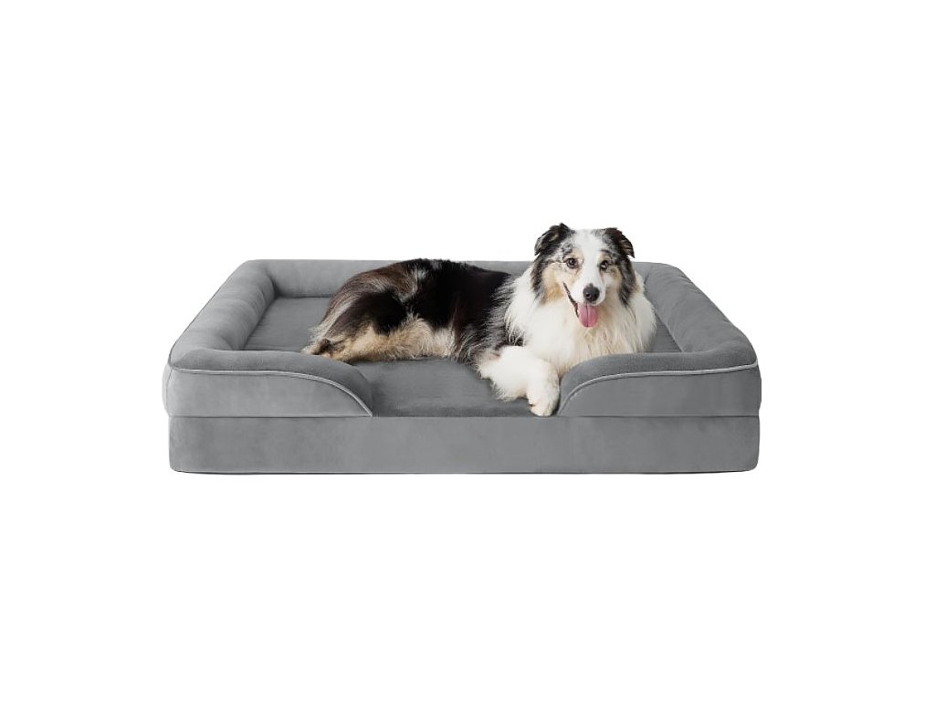 Ortopedický pelíšek pro psa Nest 75x50 cm šedý